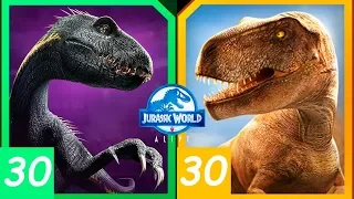 Тираннозавр 30 + Индораптор 30 Jurassic World Alive