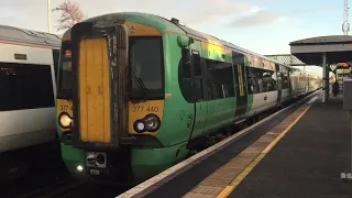 Class 377 Electrostars | 377 440 'Pride Logo' + 377 107 | Southern | Hampden Park | 1/4/2022