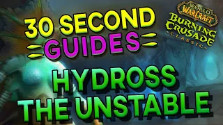 Hydross The Unstable - Serpentshrine Cavern - 30 Second Guides