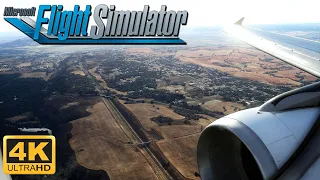(4K 60FPS) Microsoft Flight Simulator 2020 - MAXIMUM GRAPHICS - A320-200 Landing At Madrid Airport