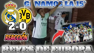 HINCHAS MADRIDISTAS REACIONAN AL REAL MADRID 2 vs BORUSSIA 0, REYES DE EUROPA