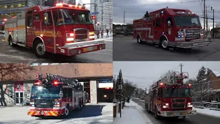 Fire Trucks Responding Compilation - Month of February 2024