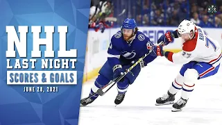 NHL Last Night : All 6 Goals and NHL Scores on June 28, 2021