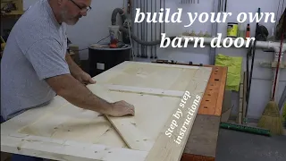 Build your own barn doors. Easy step by step instructions