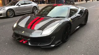 Ferrari 488 Pista Supercar Sound And Acceleration On The Street In London| Supercars Of London 2020