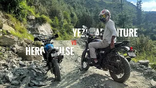 Extreme Off-Road ☠️- Yezdi adventure vs Hero Xpulse 2023🔥 | Manikaran Kasol | Nomadic Aman
