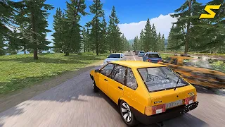 GTA 4 Car Crashes - Crash Testing Real Car Mods Ep.8