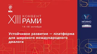 Устойчивое развитие — платформа для широкого международного диалога. XIII Конвент РАМИ