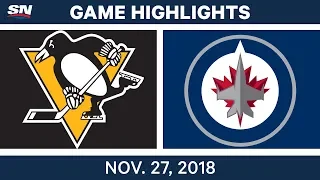 NHL Highlights | Penguins vs. Jets - Nov 27, 2018