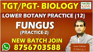 TGT/PGT - LT BIOLOGY || LOWER BOTANY- (Practice-12) || Aamir Siddiqui || THE BIO & CIVIL JUNCTIONS