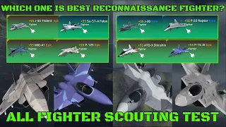 All Fighter Jet Comparison | Reconnaissance/Spotting/Scouting Test | Modern Warships