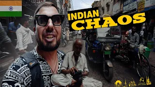 THE MOST CHAOTIC PLACE IN THE WORLD 🇮🇳 WALK THROUGH CHANDNI CHOWK MARKET/INDIA VLOG