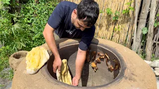 CHEF ABBASOV COOKING AN UNUSUAL RECIPE IN TANDOORI | TANDOOR BREAD | OUTDOOR COOKING IN NATURE