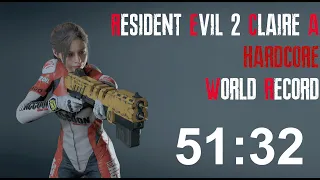 Resident Evil 2 Remake - Claire A Hardcore Speedrun Former World Record - 51:32