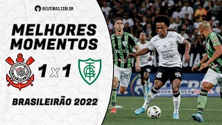 Melhores momentos | Corinthians 1 x 1 América-MG | Campeonato Brasileiro 2022