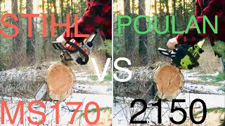 Stihl MS170 VS Poulan 2150 Woodsman