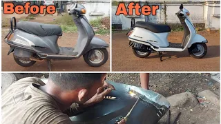 17 Years Old Honda Activa Restored To Brand New Condition | ABT WASH