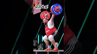 Lasha Talakhadze 🇬🇪 220kg / 485lbs Snatch 🥇at the 2023 WWC! #weightlifting #snatch #lasha