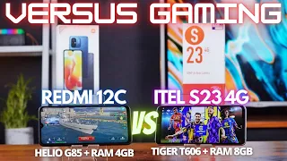 SENGIT! VERSUS GAMING Itel S23 4G vs Redmi 12C Indonesia, ENTRY LEVEL Makin PANAS!!