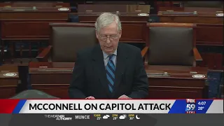 Sen. McConnell comments on Capitol attack during Senate session, says Trump fed lies to mob