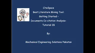 CiteSpace Best Literature Mining Tool: Getting Started – Documents Co-Citation Analysis- Tutorial 2B