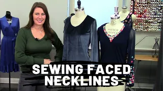 Learn How to Sew a V-neck with Facing or Faced Neckline| Angela Wolf It's Sew Easy Episode 2103