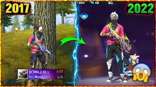 FREE FIRE PLAYERS 2017 VS 2022⚡⚡ - GARENA FREEFIRE [Part 124]