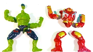 Assembling Marvel's Avengers Hulk Smash vs Hulk Buster Superhero Toys