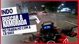 FUI BUSCAR A NAMORADA NO TRABALHO DE CB 500X 2024