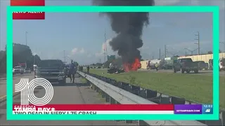 2 people killed in a fiery I-75 crash near Fruitville Road