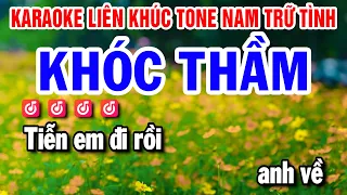 Karaoke Liên Khúc Trữ Tình Dễ Hát - Khóc Thầm - Dấu Chân Kỷ Niệm