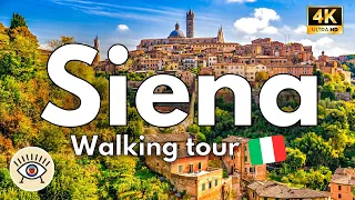 🐴 SIENA Italy (4K) ✅ Free WALKING TOUR with SUBTITLES - August 2023