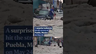 Hailstorm hits Mexico amid intense heatwave