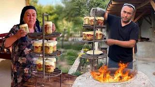 Uzbek samosa in a glass jar | Uzbek street food we made somsa in a jar | YasharBek