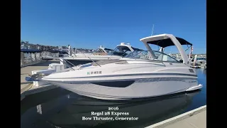 2016 Regal 28 Express Cruiser w Bow Thruster by South Mountain Yachts