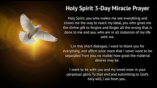 Holy Spirit 3-Day Miracle Prayer