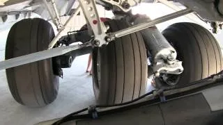 Close-Up Look At The Main Landing Gear And Wheel-Well Of A Boeing C-17 Globemaster III