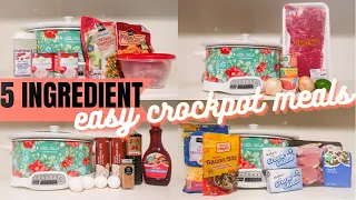 5 INGREDIENT OR LESS CROCKPOT MEALS ON A BUDGET! EASY CROCKPOT MEALS FOR THE FAMILY