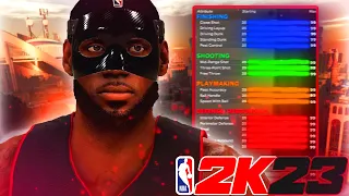 NBA 2K23 *PRIME* MIAMI HEAT LEBRON JAMES BUILD | OVERPOWERED 2-WAY SLASHING SHARPSHOOTING SF BUILD