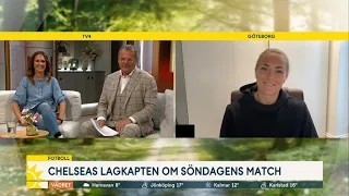 Magdalena Eriksson on Nyhetsmorgon ahead of CL final (May 13th 2021)