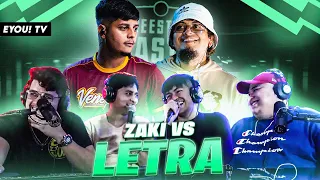 LETRA EN MODO INVENCIBLE! - Reacción a ZAKI vs LETRA - FMS Caribe - EYOU TV