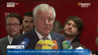 Horst Seehofer nach der CSU-Fraktionssitzung im Bayerischen Landtag am 27.09.17