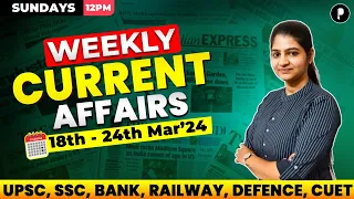 Weekly Current Affairs 2024 | March 2024 Week 4 | Parcham Classes Current Affairs #Parcham