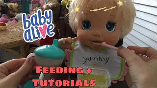 BABY ALIVE Feeding Rose Chicken Noodle soup and Chocolate milk