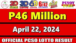 Lotto Result Today 9pm April 22 2024 6/55 6/45 4D Swertres Ez2 PCSO