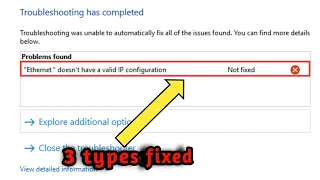 How To Fix "Ethernet Doesn't Have a Valid IP Configuration" in Windows 10 | Problem Solved