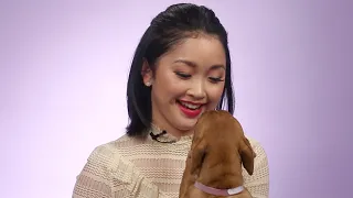 Lana Condor Plays With Puppies While Answering Fan Questions