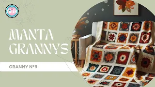 🛏️🛏️Manta de Sueños: Aprende a Tejer tu Propia manta de  Granny Square nº9 🛏️🛏️