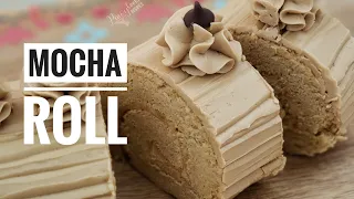 Mocha Roll | Mocha Cake | Soft & Spongy