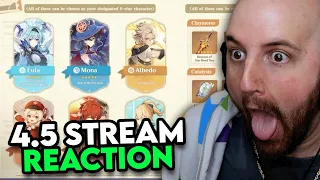 This Genshin Impact Update Is INSANE | 4.5 LIVESTREAM REACTION